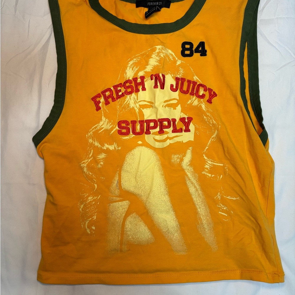 Yellow Graphic Tank Top
